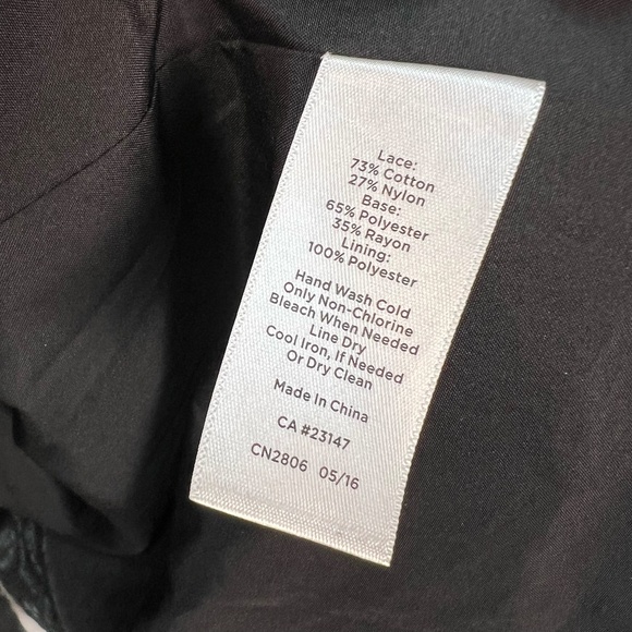 Talbots Open Front Jacquard Coat Jacket Black Lace Lined Blazer Elegant Women 16 - Picture 8 of 12